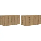 vidaXL Ensemble de meubles TV 2 pcs Marron 60 x 30 x 30 cm Bois composite