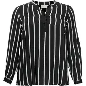 KAFFE CURVE Chemisier 'Sida' noir / blanc