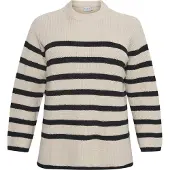 KAFFE CURVE Pull-over 'Milla' sable / noir