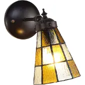 Clayre & Eef Applique murale Tiffany 17x12x23 cm Verre brun