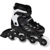 Powerslide Patins à roulettes pour enfants Khaan Junior SQD Noir, 4x, 68, 27-30