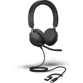 Jabra Evolve2 40 Se Usb A/c Headphones Noir
