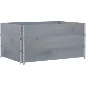 vidaXL Jardinière gris 120x80 cm bois massif de pin
