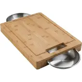 Napoleon Planche À Découper Pro Bambou + 2 Bols Inox