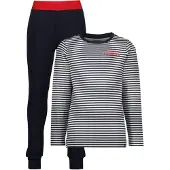Vingino Pyjama 'Wose' bleu foncé / rouge vif / blanc