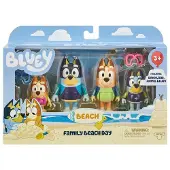 Bluey Pack 4 Figurines La famille à la plage