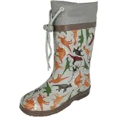 Beck Bottes en caoutchouc 'Dinoland' cognac / gris / vert / orange