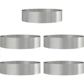 vidaXL Pots de jardin 5 pcs Argent 80 x 80 x 20 cm Acier inoxydable