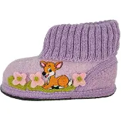 Beck Pantoufle 'Kitz' olive / lavande / orange foncé / rose