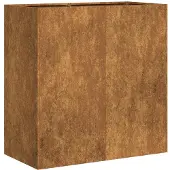 vidaXL Jardinière rouillé 80x40x80 cm acier inoxydable