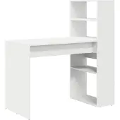 vidaXL Bureau , blanc, en panneaux de particules, 113 x 54 x 120 cm