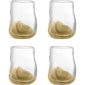 Bloomingville Verres Ballard marron, lot de 4 pièces