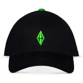 Difuzed Czarny Czapka Baseballowa Sims z Diamentowym Wzorem, Licencjonowana