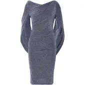 Vera Mont Robe de cocktail bleu foncé