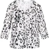 NAEMI Chemisier 'Fashion Look' noir / blanc