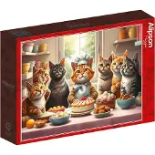 Alipson Puzzle Katzenpuzzle Pâtisserie Chats en action - 1000 Teile