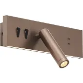 QAZQA Applique murale moderne bronze foncé réglable avec USB-C incl. LED - Modric