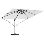 vidaXL Parasol couleur sable 351 x 250 x 260 cm en polyester et aluminium
