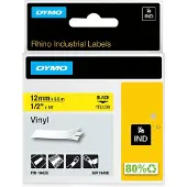 Dymo 18432 (S0718450) - (12 mm) - Noir sur jaune - Ruban