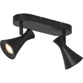 QAZQA Spot de plafond moderne noir 2 lumières réglable - Triangle