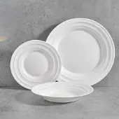 Vivalto Vaisselle F-LGCP105-75-85 Blanc Verre opalin