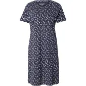 Schiesser Chemise de nuit bleu foncé / blanc