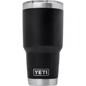 Yeti Rambler Tumbler Cup 30oz Mag Slider Lid, Black, verre isotherme avec couvercle, 887 ml