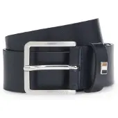 BOSS Ceinture en cuir italien avec passant à rayures emblématiques