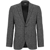 BOSS Veste Regular Fit en laine mélangée à chevrons