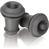 VacuVin Lot de 2 bouchons Gris
