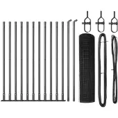vidaXL Clôture en fil barbelé soudé avec socle en béton, 25 x 0,5 m, gris, type treillis