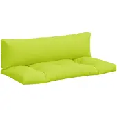 vidaXL Coussins de palette lot de 2 vert vif tissu