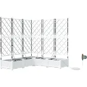 vidaXL Pots de jardin Blanc 120 x 120 x 126 cm Acier
