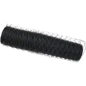 vidaXL Clôture hexagonale grise 0,6 x 10 m en PVC