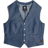 G-Star Gilet de costume bleu denim