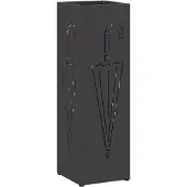 vidaXL Porte-parapluie Noir 15,5 x 15,5 x 49 cm Métal