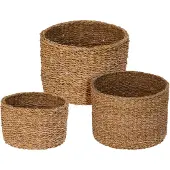 Excellent houseware Excellent Housware H&S Collections Round Seagrass Basket 30x20