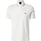 Armani Exchange pour homme. XM001289AF10363U0009 Polo sur mesure (L), Blanc, Casuel, Coton, Manche courte