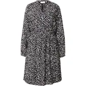 Comma casual identity Robe anthracite / blanc