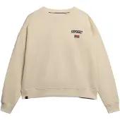 Superdry Femme Sweat ras du cou Décontracté Athletic Essentials White Taille: 40