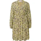 Comma casual identity Robe jaune / miel / noir / blanc