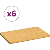 vidaXL Assiettes de petit-déjeuner 6 pcs 22x14x0,8 cm bambou
