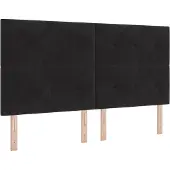 vidaXL Tête de lit Noir 180 cm Velours