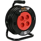 VOREL Enrouleur de câble en plastique 3 x 1,5 mm, IP20, 25 m