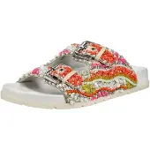 Alma en pena Mule corail / rose clair / argent / blanc