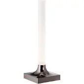 Kartell Goodnight Battery Lampe de Table Portative Polished Titanium