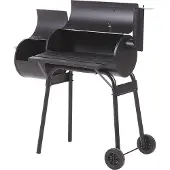 Beliani Gril à charbon de bois avec fumoir Black Katla Lumarko