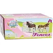 Kids Globe Horses 6 barrières en bois 1:24 blanc 610229