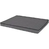 Lionto Matelas pour chiens orthopédique, surface de couchage en mousse à mémoire de forme qui soulage la pression, dessous antidérapant & housse amovible, 60x40 cm, gris