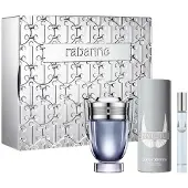 Paco Rabanne Invictus Eau de Toilette Set, 100 ml + Déodorant Spray, 150 ml + Eau de Toilette miniature, 10 ml
